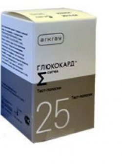 Тест-полоски Глюкокард Сигма № 25